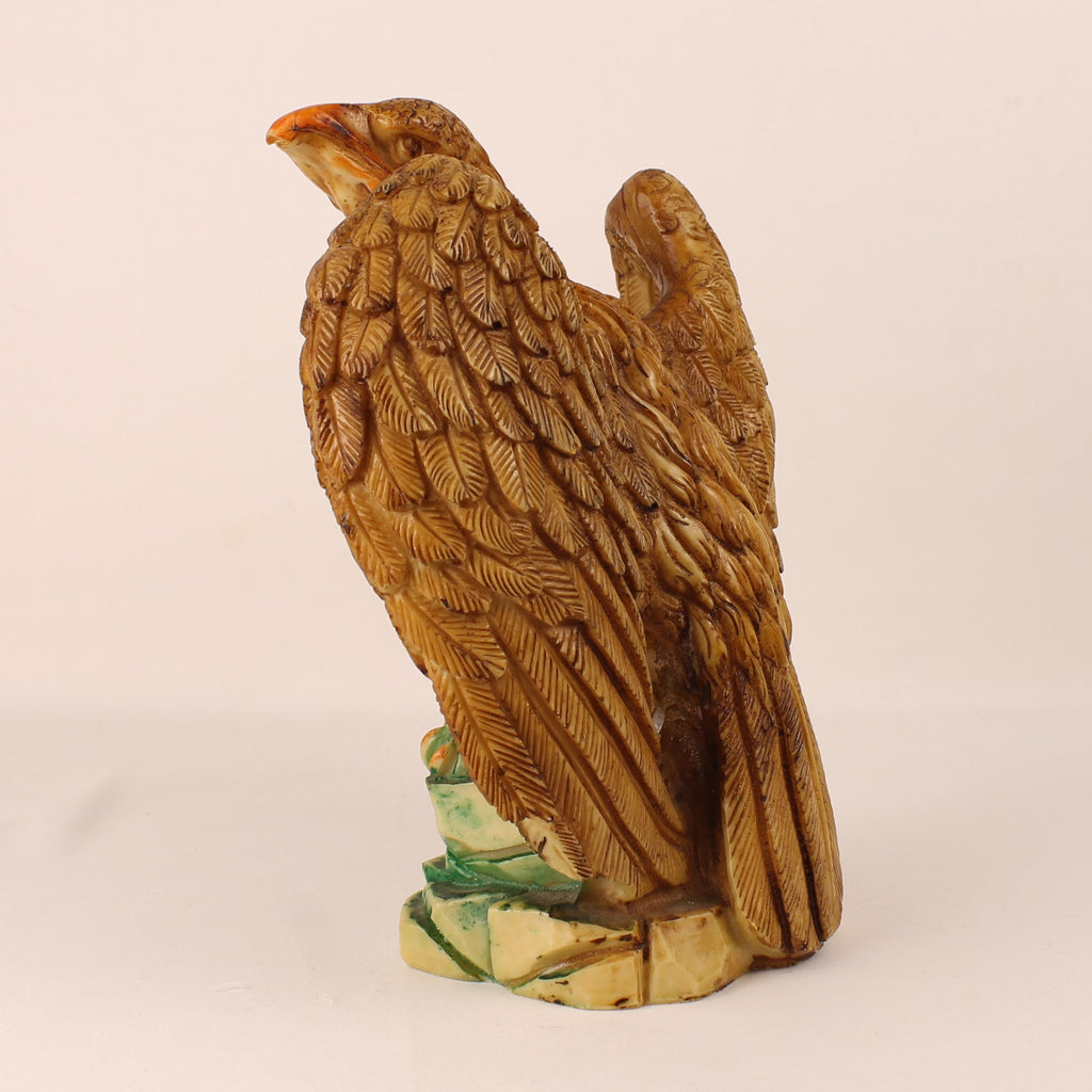 Eagle Statue Onyx Style - Polished Faux Stone - 22 cm - 1970s