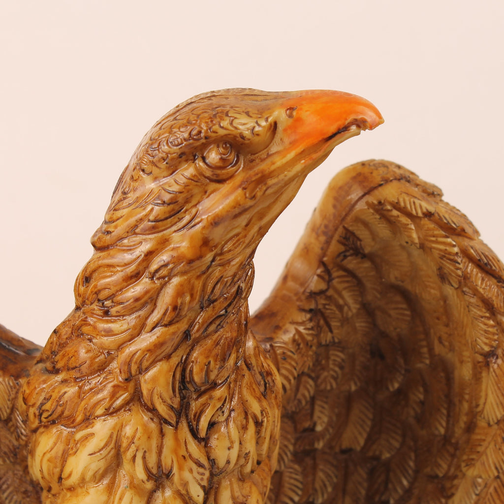 Eagle Statue Onyx Style - Polished Faux Stone - 22 cm - 1970s