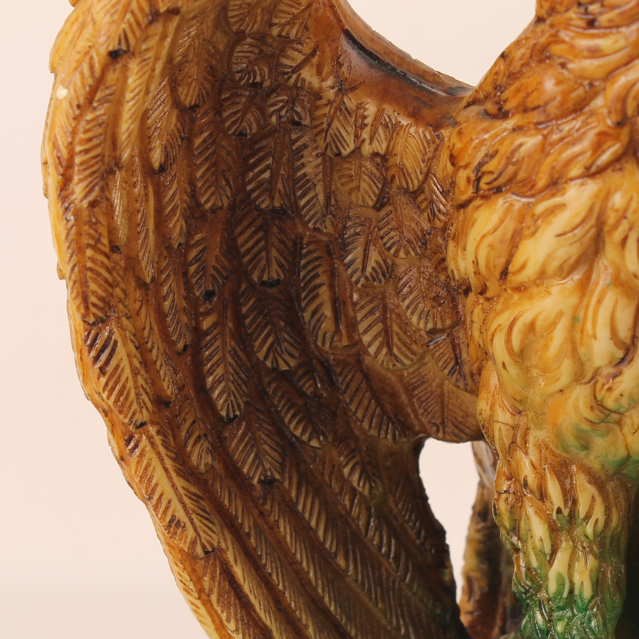 Eagle Statue Onyx Style - Polished Faux Stone - 22 cm - 1970s