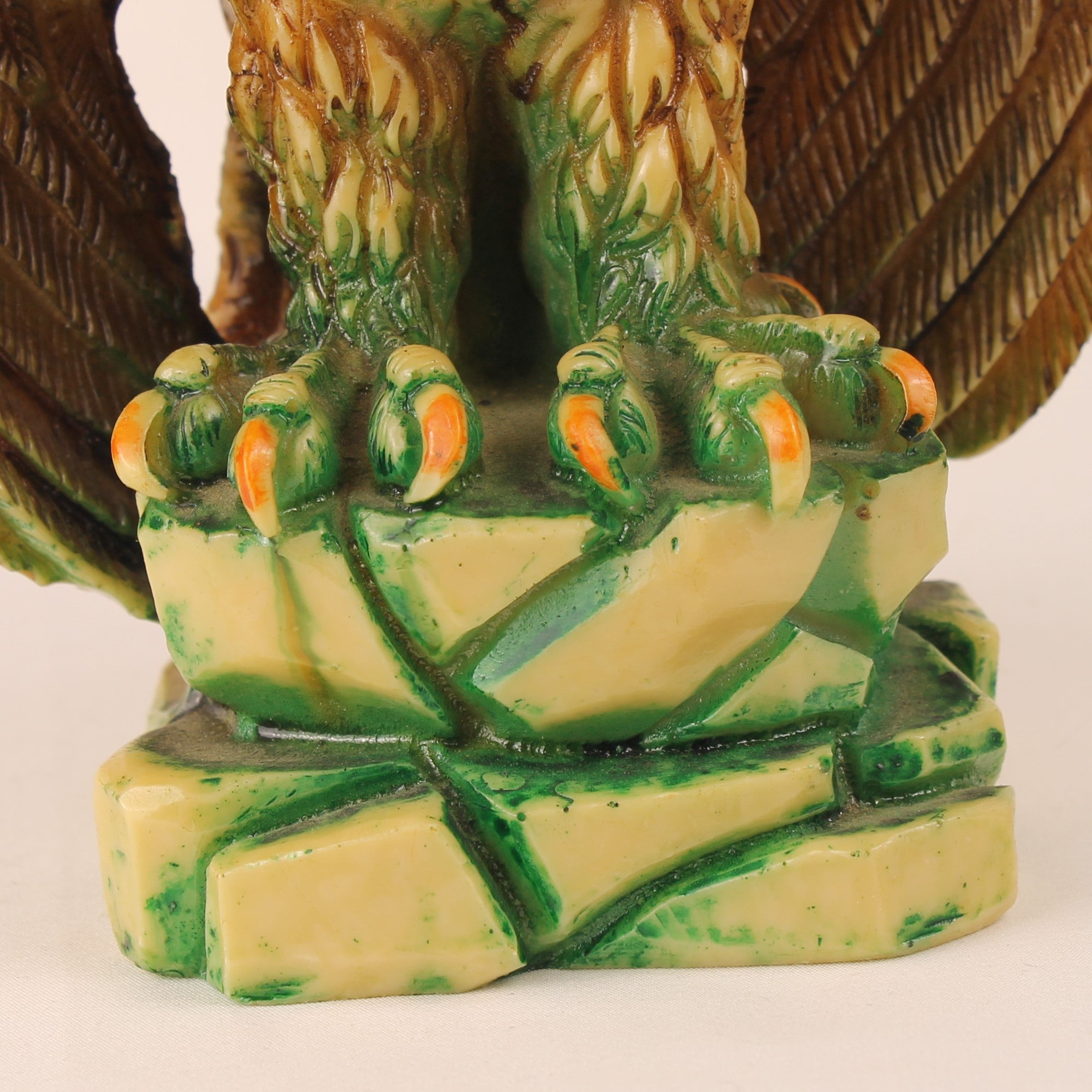 Eagle Statue Onyx Style - Polished Faux Stone - 22 cm - 1970s