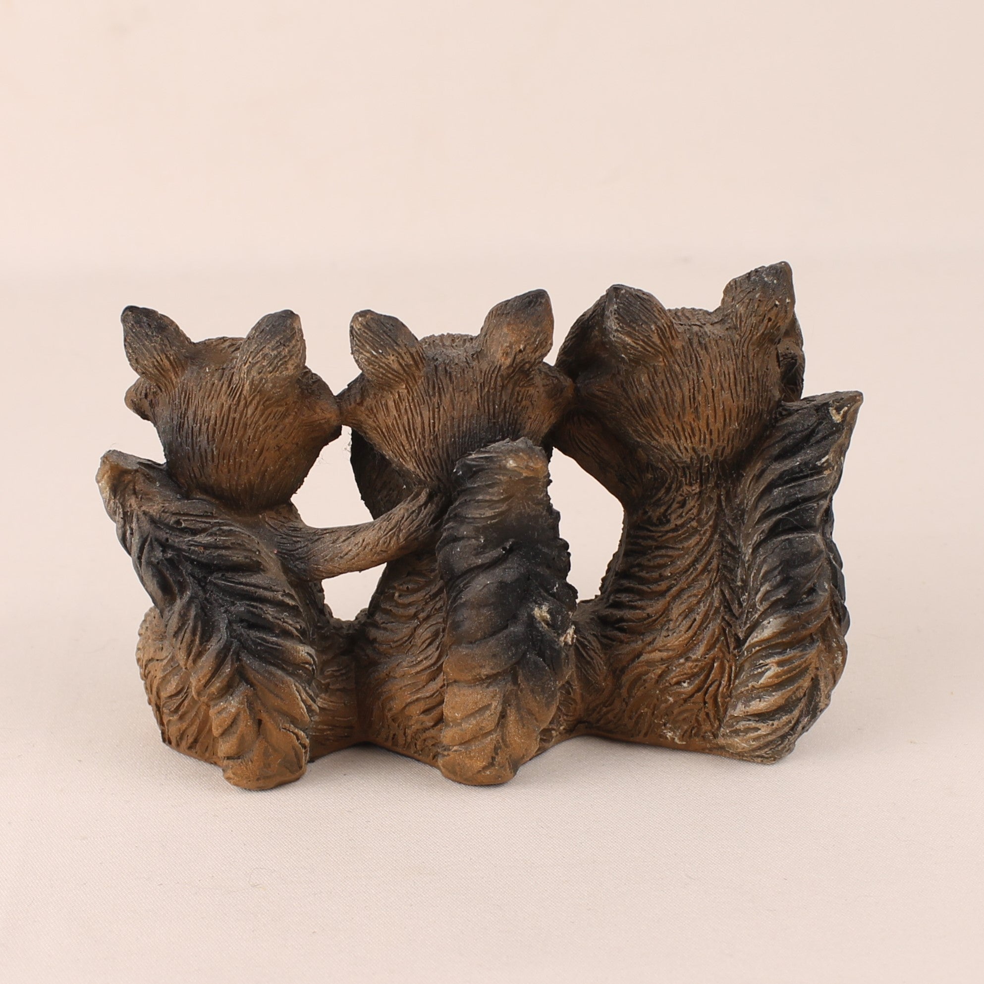 Statue Décorative Trois Ratons Laveurs – Ne Rien Voir Ne Rien Entendre – Sculpture en Résine