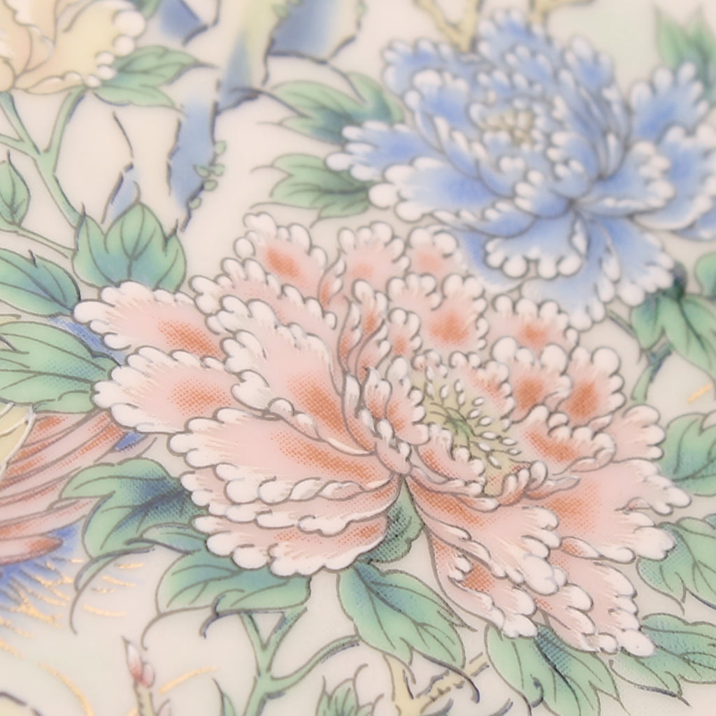 Sierborden met afbeelding Pauw en Bloemen – VAGA International – Rijk Verguld Relief Decor – 21 cm