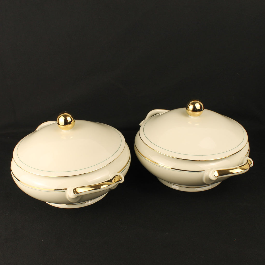 Bavaria Porseleinen Dekschalen - Set van 2 - Verguld - Mid Century – 22 cm