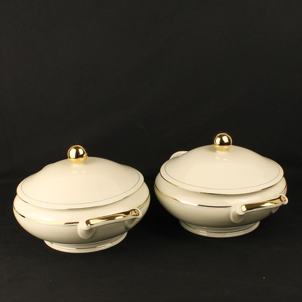 Bavaria Porseleinen Dekschalen - Set van 2 - Verguld - Mid Century – 22 cm