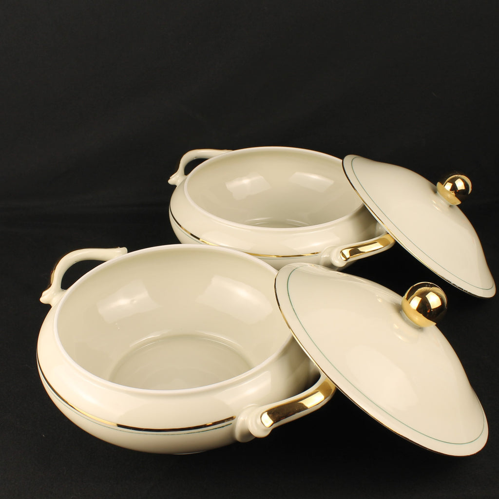 Bavaria Porseleinen Dekschalen - Set van 2 - Verguld - Mid Century – 22 cm