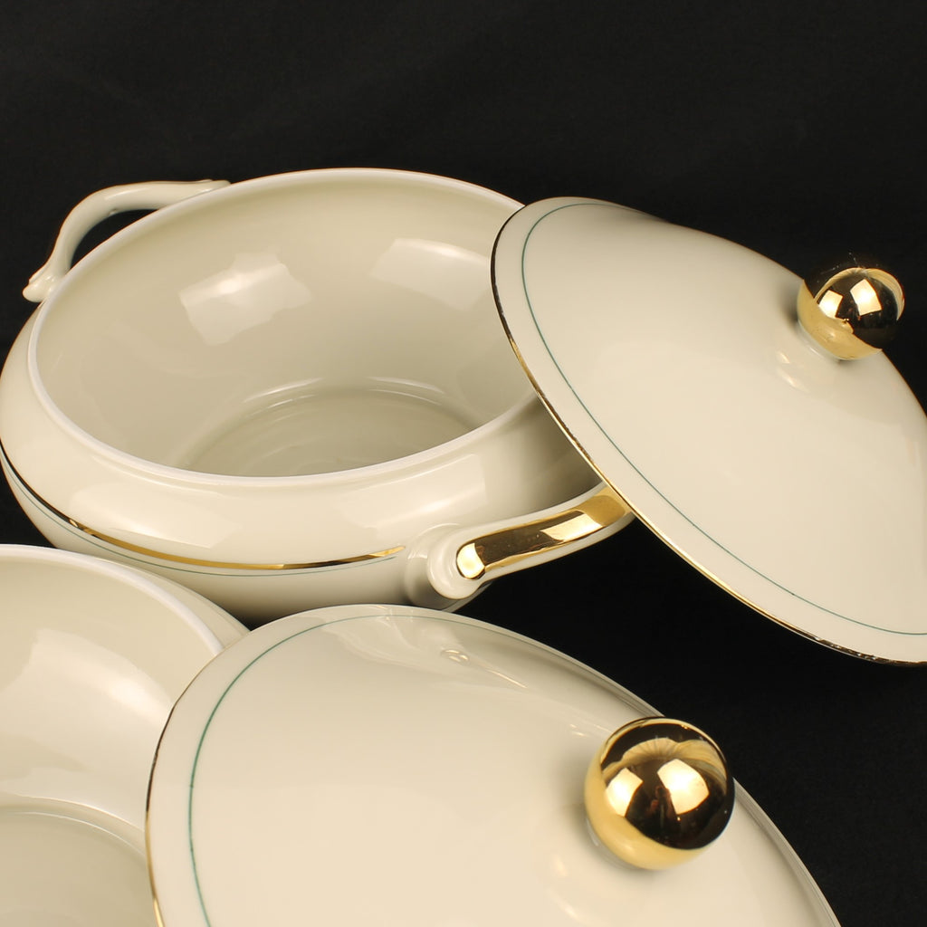 Bavaria Porseleinen Dekschalen - Set van 2 - Verguld - Mid Century – 22 cm