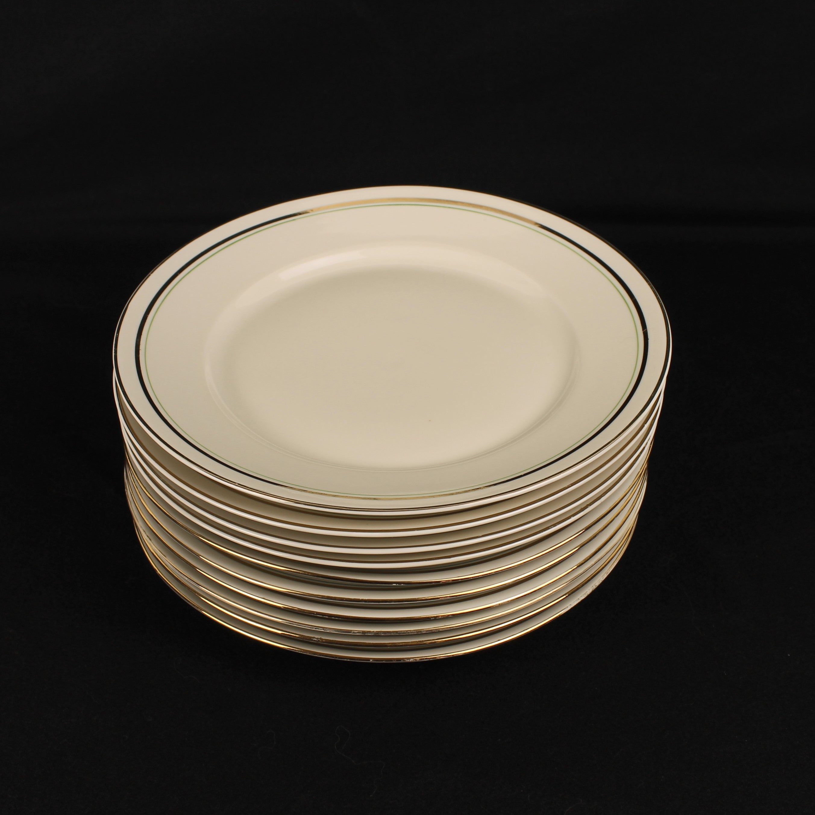 Bavaria Ontbijtborden – Verguld – Mid Century – 19 cm - 2 Sets