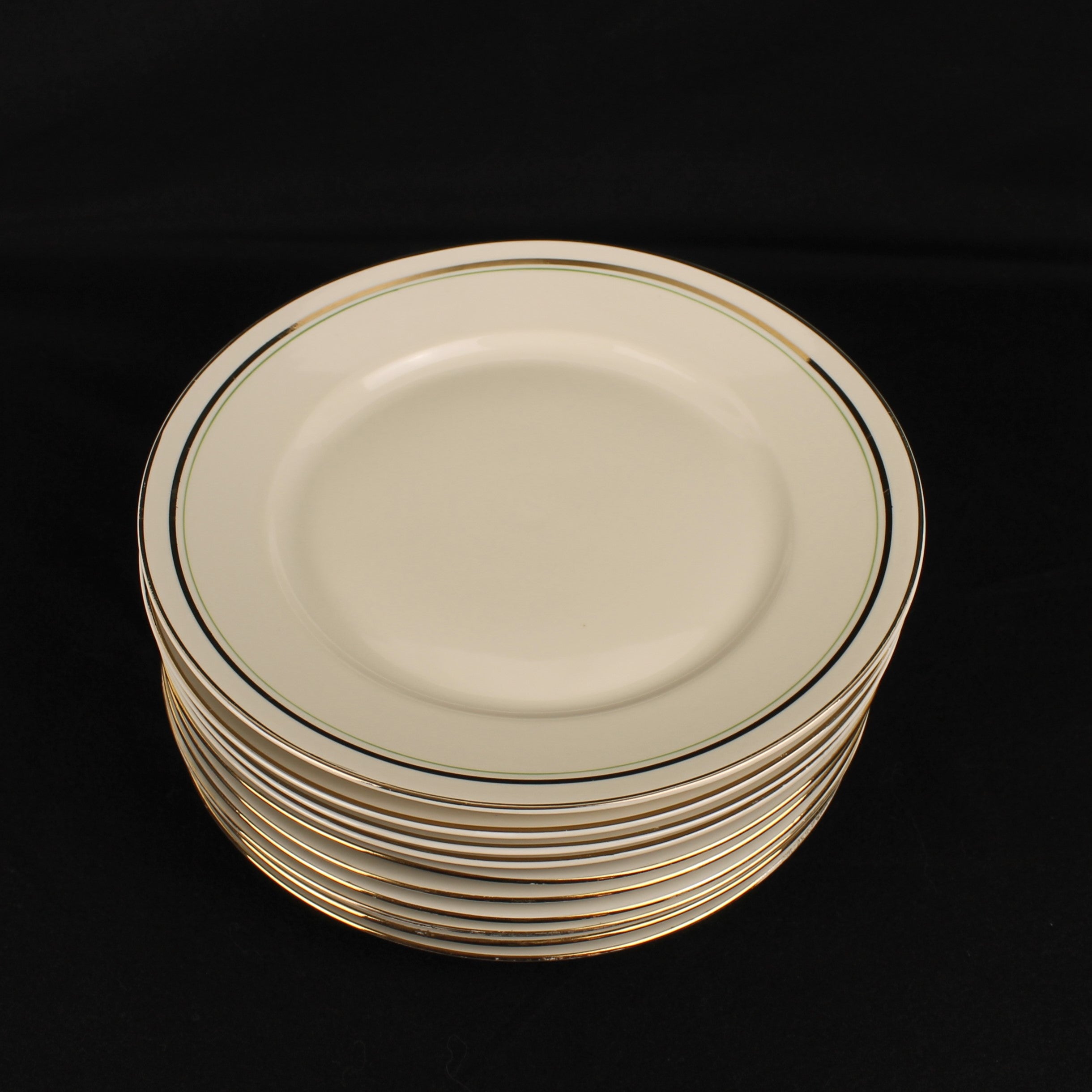 Bavaria Ontbijtborden – Verguld – Mid Century – 19 cm - 2 Sets