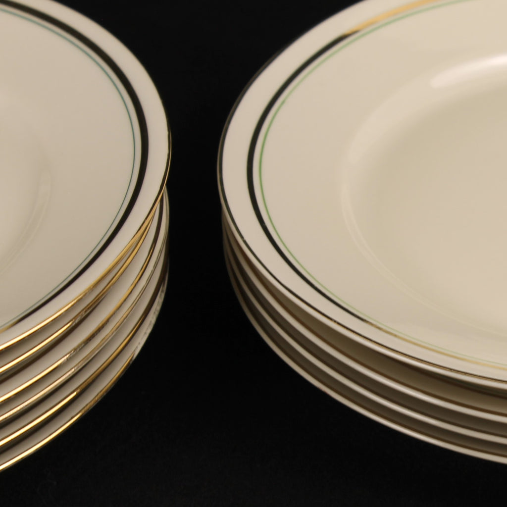 Bavaria Ontbijtborden – Verguld – Mid Century – 19 cm - 2 Sets