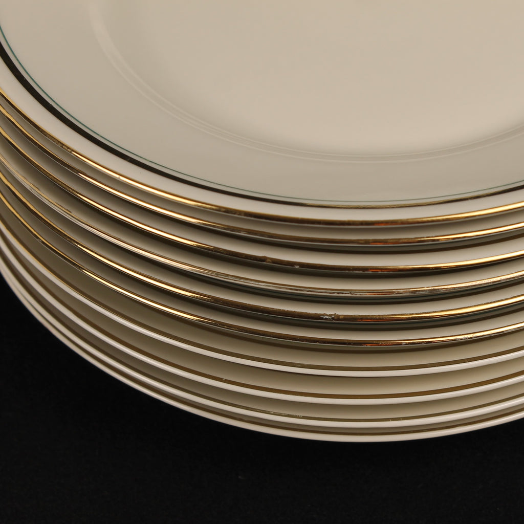 Bavaria Ontbijtborden – Verguld – Mid Century – 19 cm - 2 Sets