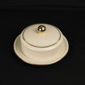 Bavaria Botervloot met Onderschotel – Verguld – Mid Century – 17 cm