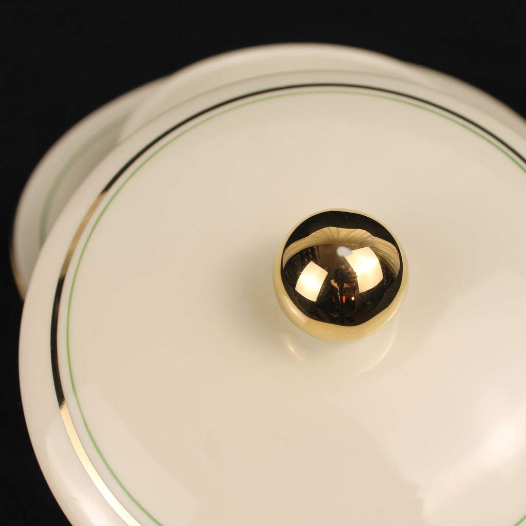 Bavaria Botervloot met Onderschotel – Verguld – Mid Century – 17 cm