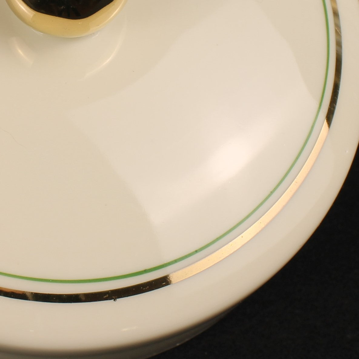 Bavaria Botervloot met Onderschotel – Verguld – Mid Century – 17 cm