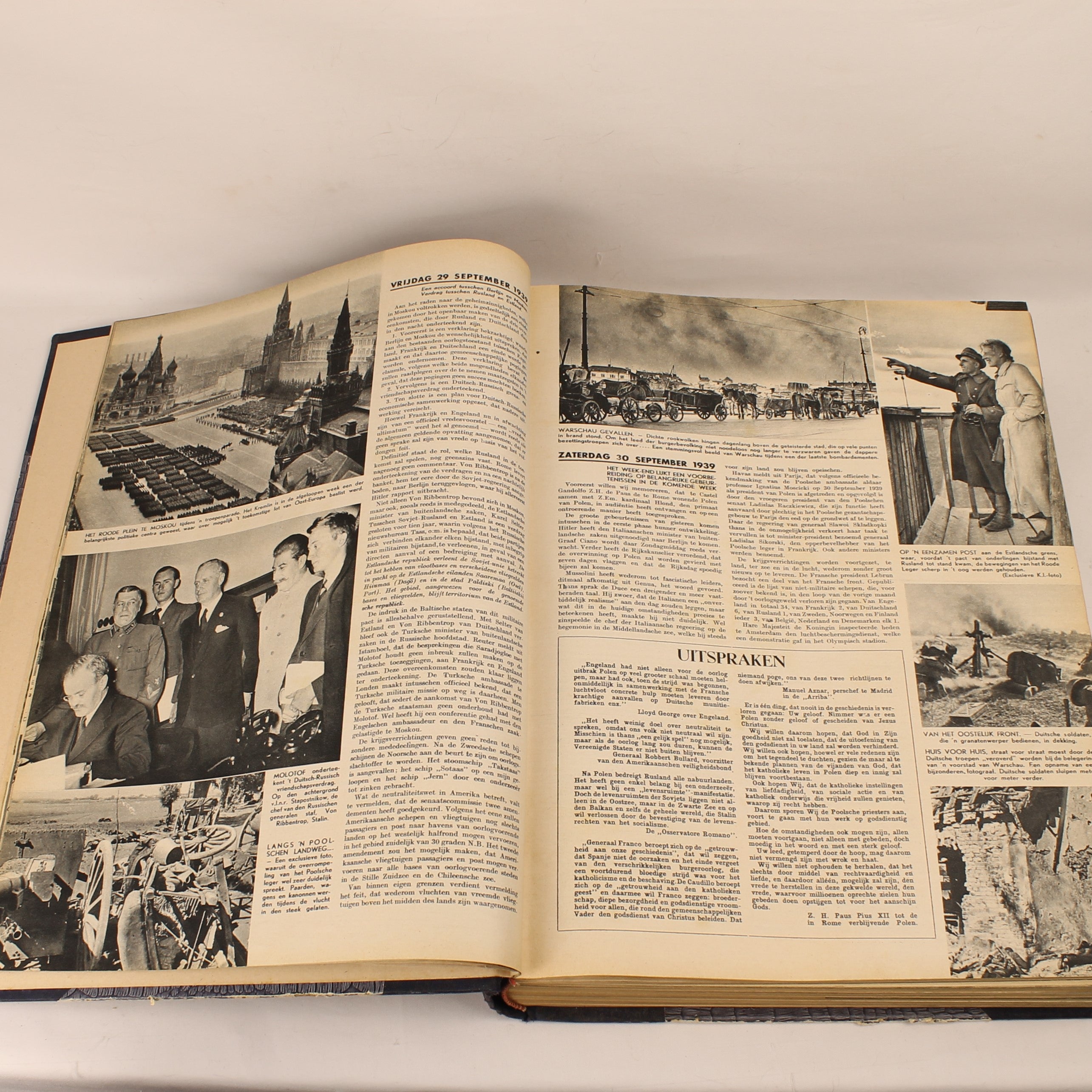 Katholieke Illustratie 1939 – 74e Jaargang – Groot Formaat Verzamelband – Vroege Oorlogstijd