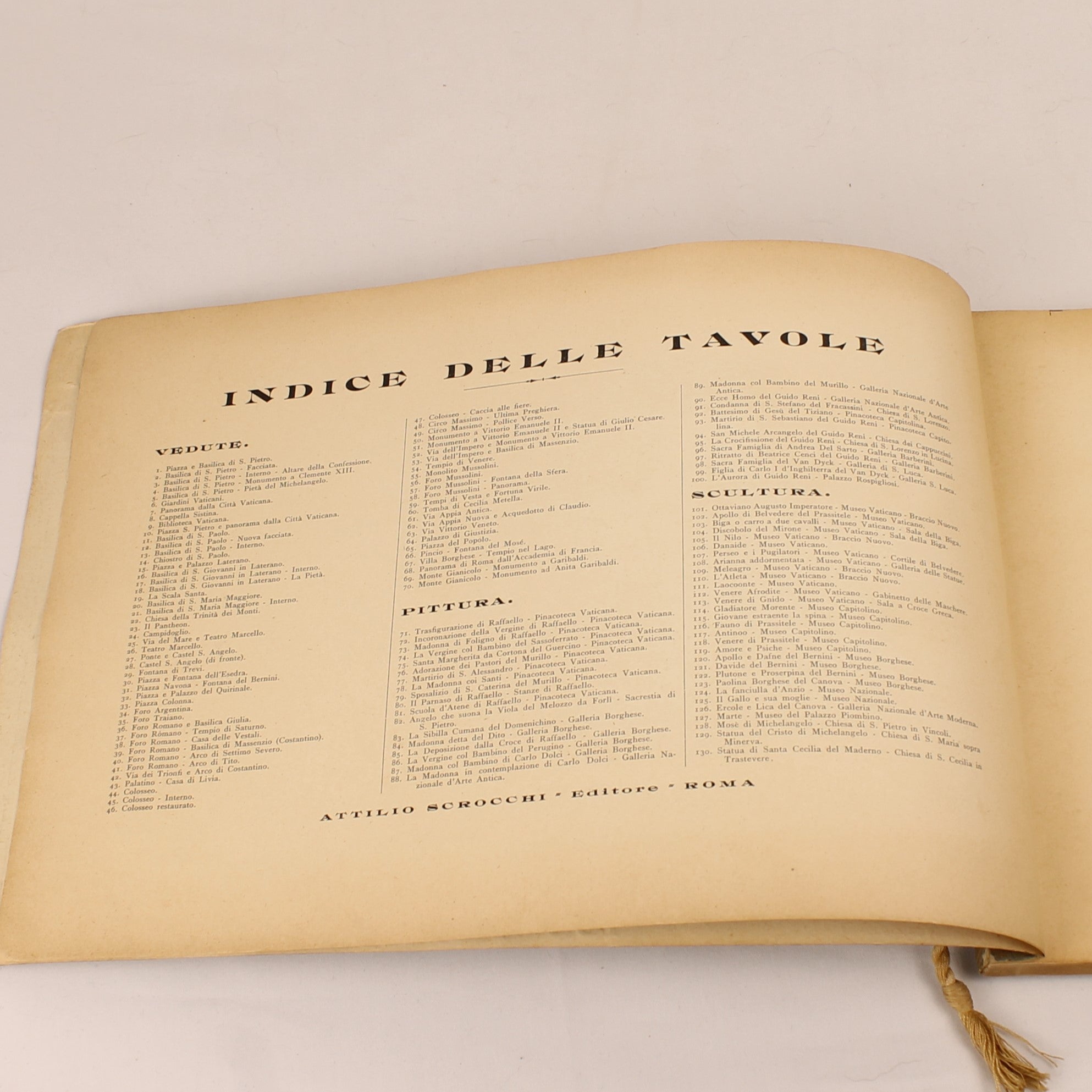 Ricordo di Roma – 130 Tavole – Interbellum Fotoboek – Attilio Scrocchi – Serie 125