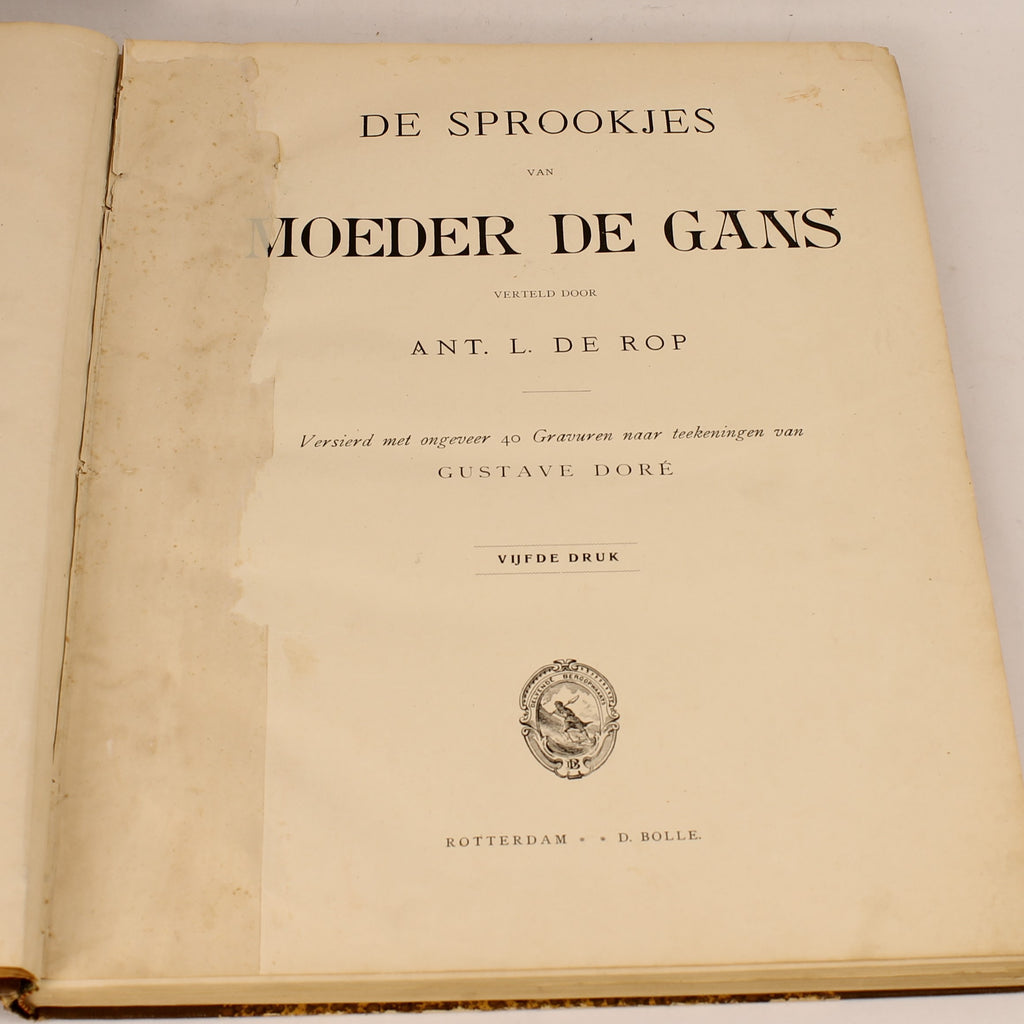 Édition Ancienne “Contes de Ma Mère l'Oye” – Gravures de Gustave Doré – D. Bolle Rotterdam – vers 1900 – In-folio de 33,5 cm
