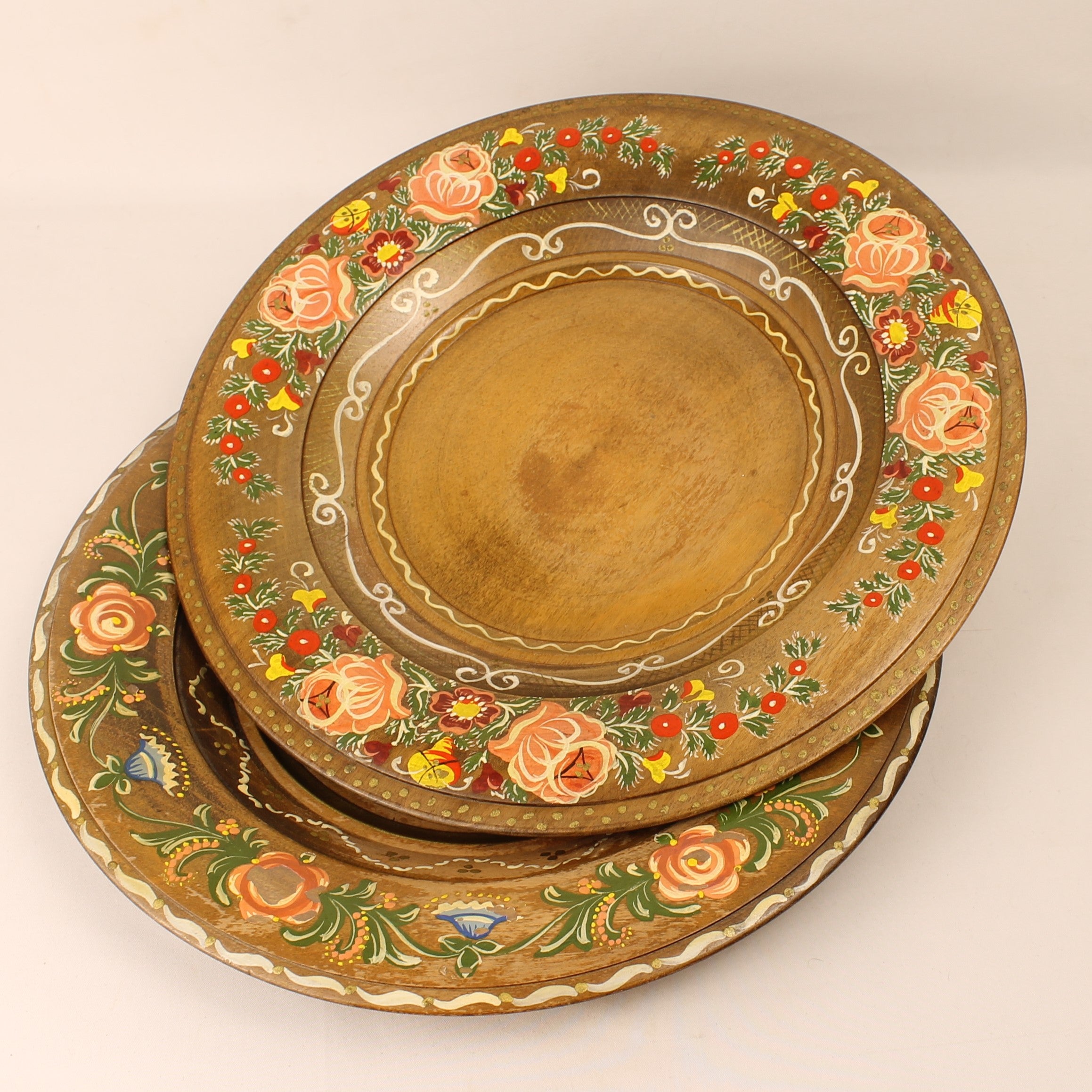 Tyrolean Wall Plates - Hand-painted - Wechstüberl Kufstein - Set of 2