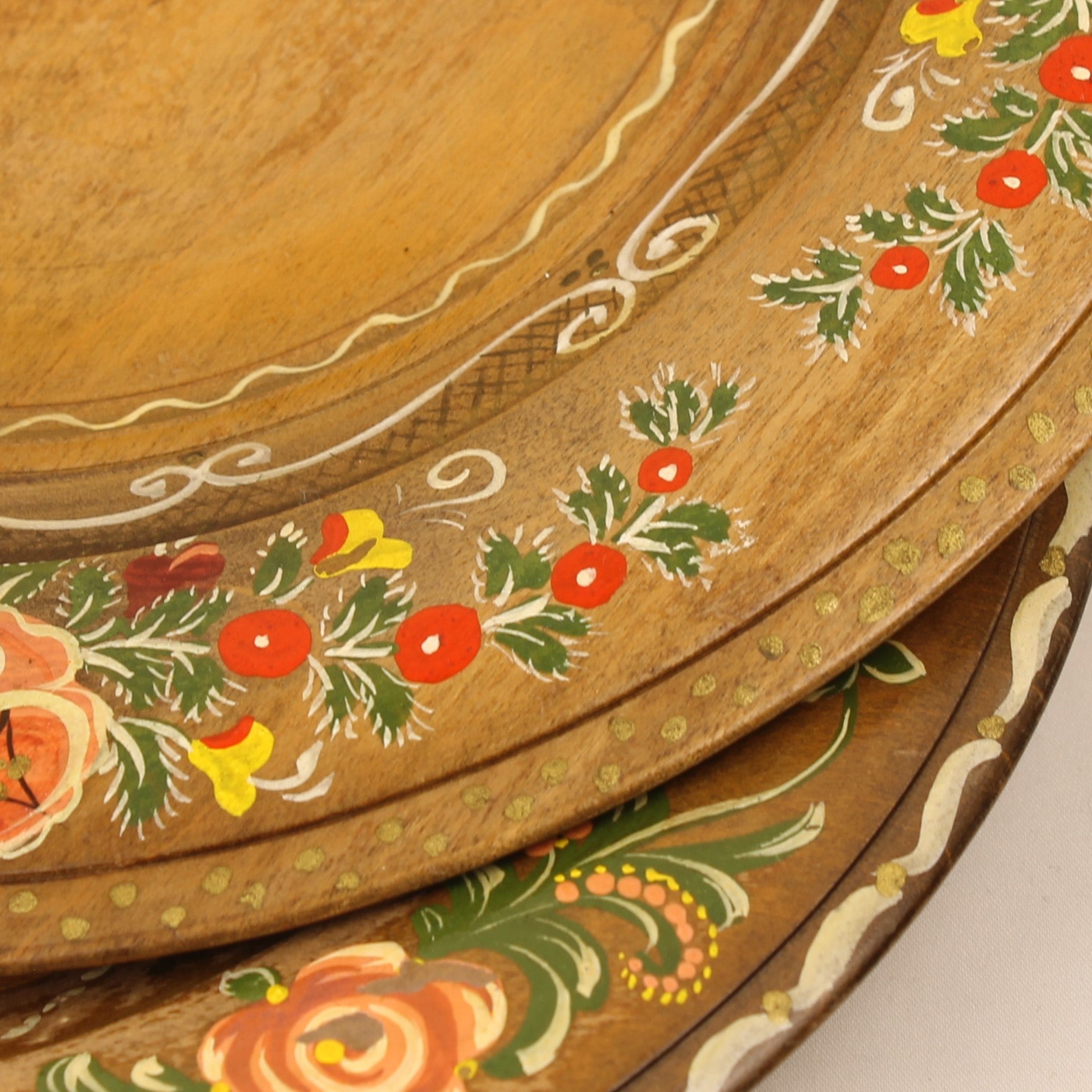 Tyrolean Wall Plates - Hand-painted - Wechstüberl Kufstein - Set of 2