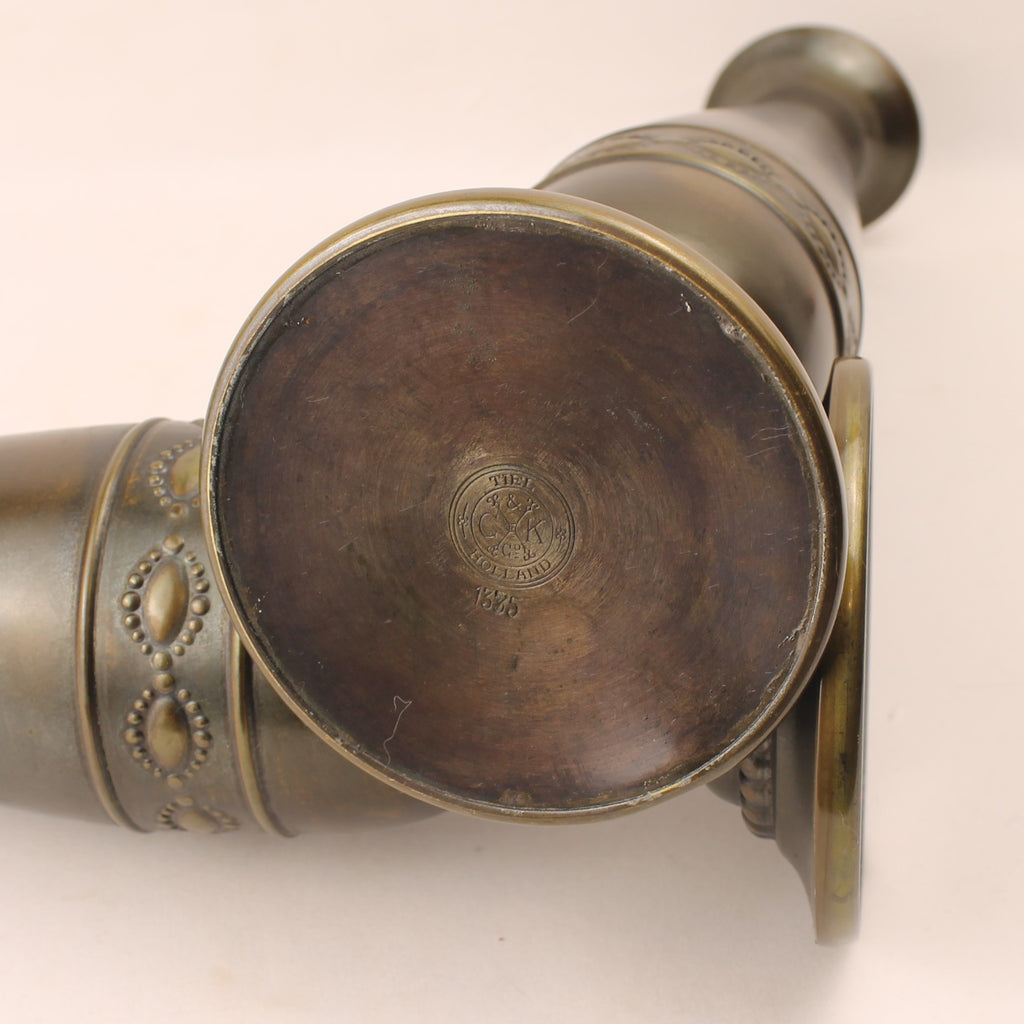 Kurz & Co Tiel Vazen - Interbellum - Messing - Model 1375 - Set van 2 -29 cm