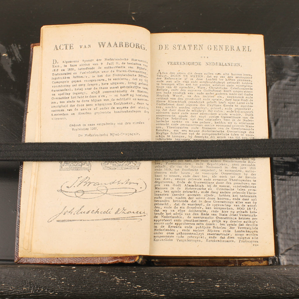 Nieuwe Testament (Statenvertaling) - Zakbijbeltje met Zilveren Sluiting en Goudsnede - 1870 Haarlem