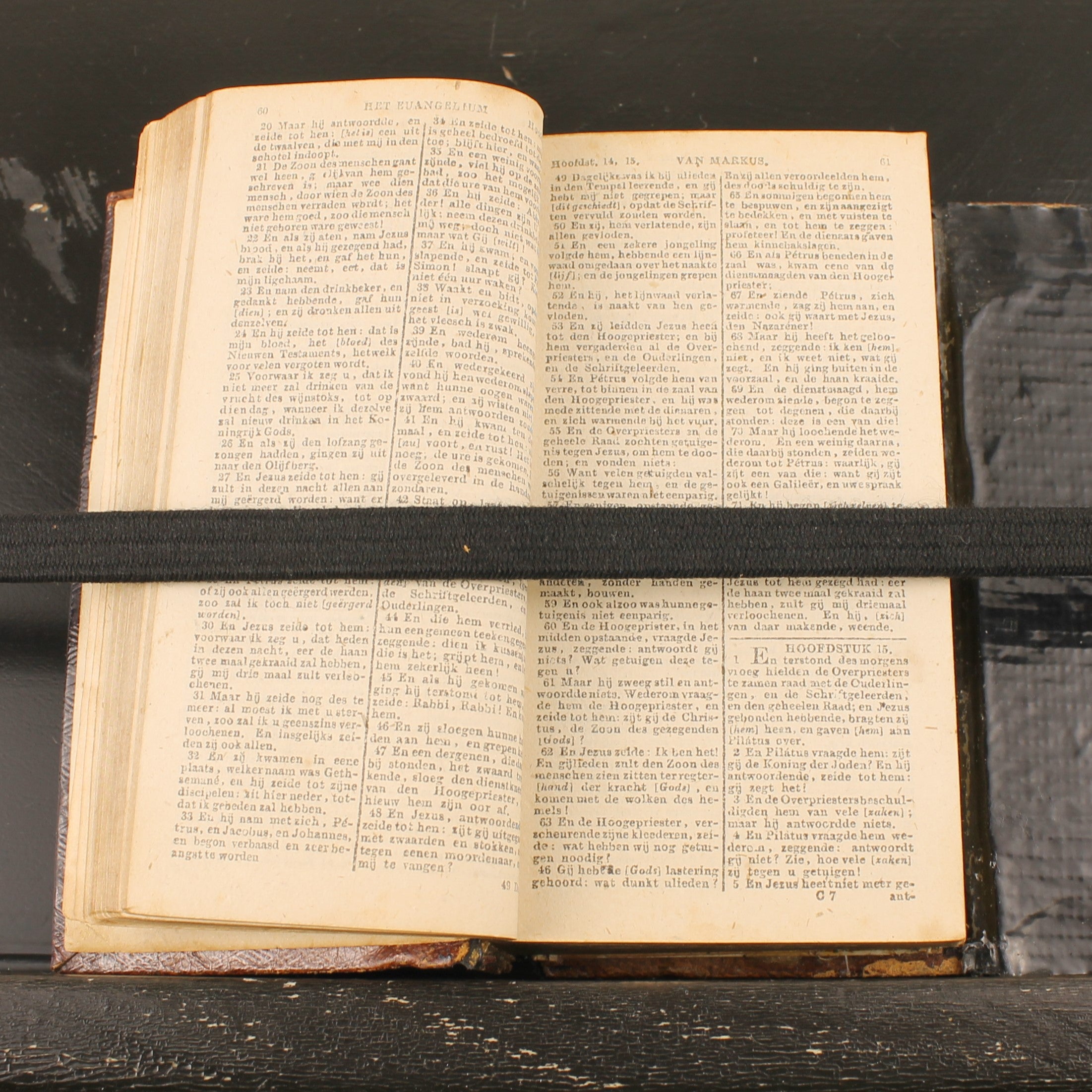 Nieuwe Testament (Statenvertaling) - Zakbijbeltje met Zilveren Sluiting en Goudsnede - 1870 Haarlem