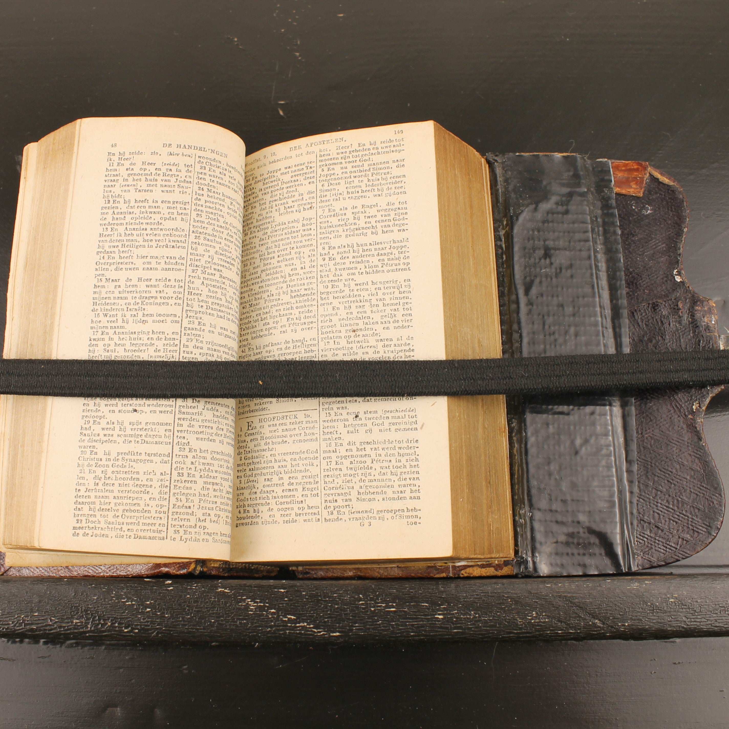 Nieuwe Testament (Statenvertaling) - Zakbijbeltje met Zilveren Sluiting en Goudsnede - 1870 Haarlem