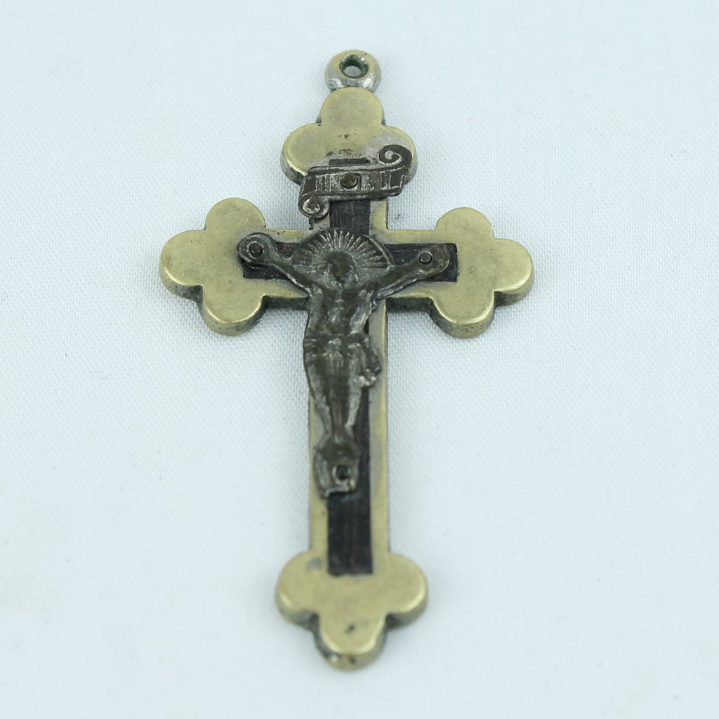 Katholieke Crucifix Hanger – Messing & Corpus – ca. 1900