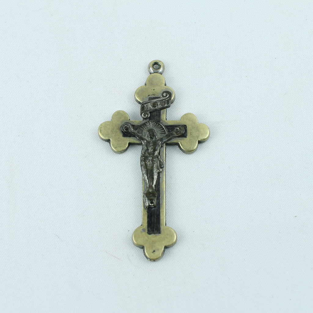 Katholieke Crucifix Hanger – Messing & Corpus – ca. 1900