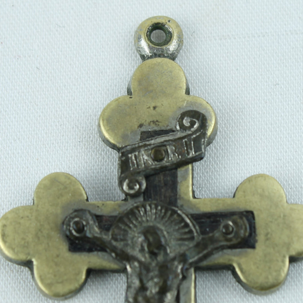 Katholieke Crucifix Hanger – Messing & Corpus – ca. 1900