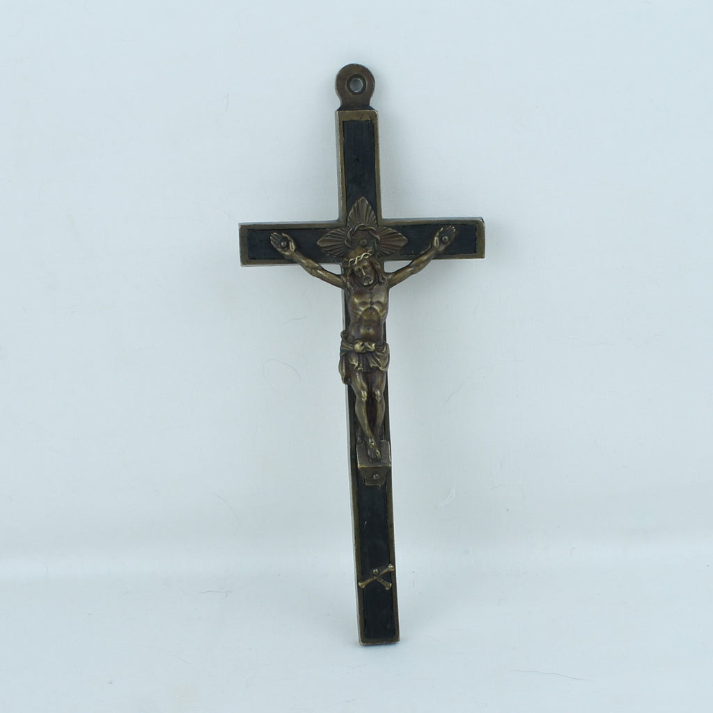 Grote Antieke Devotionele Kruishanger – Christus Corpus – ca. 1900