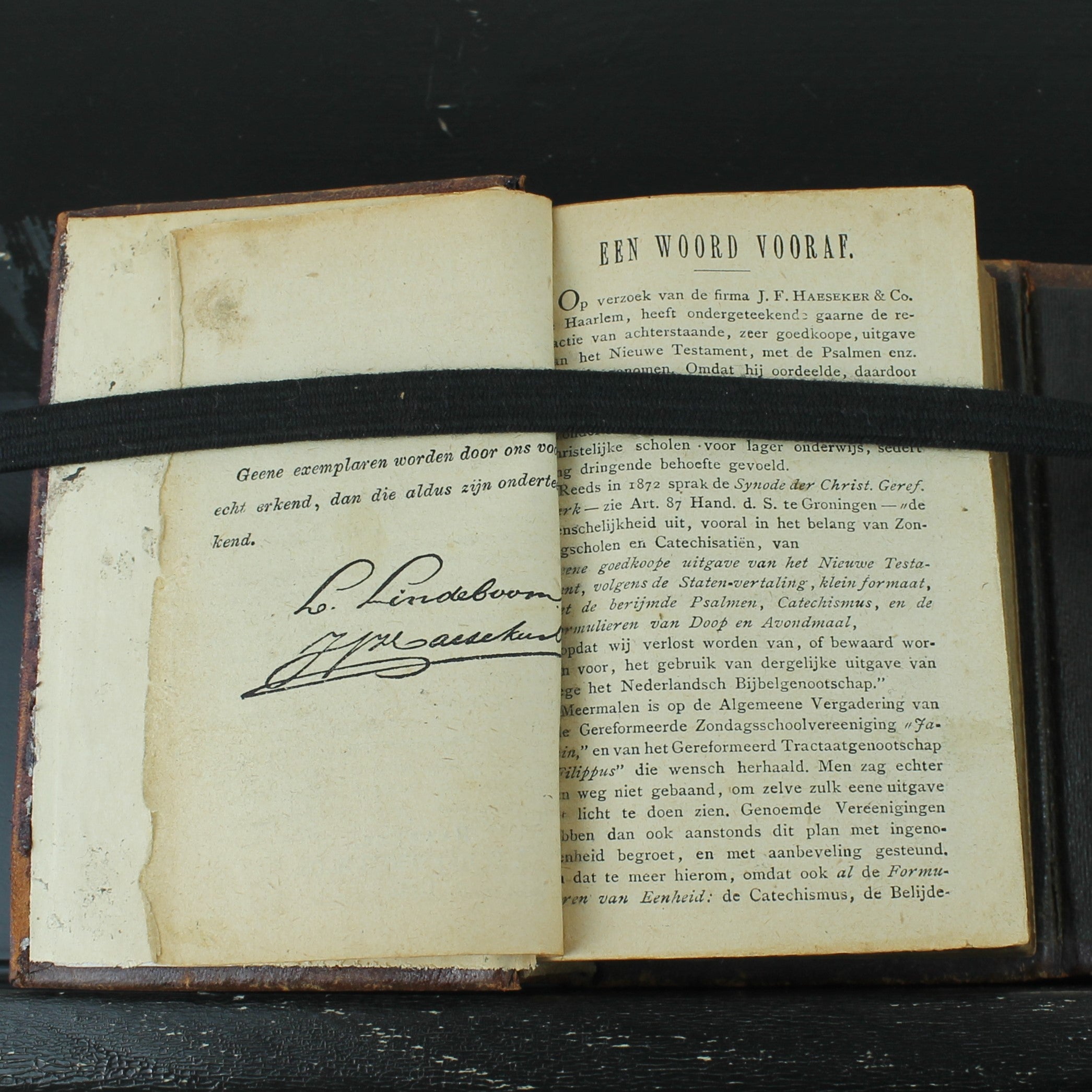 Nieuw Testament (Statenvertaling) - Zakbijbeltje met Sluiting - Haarlem 1885