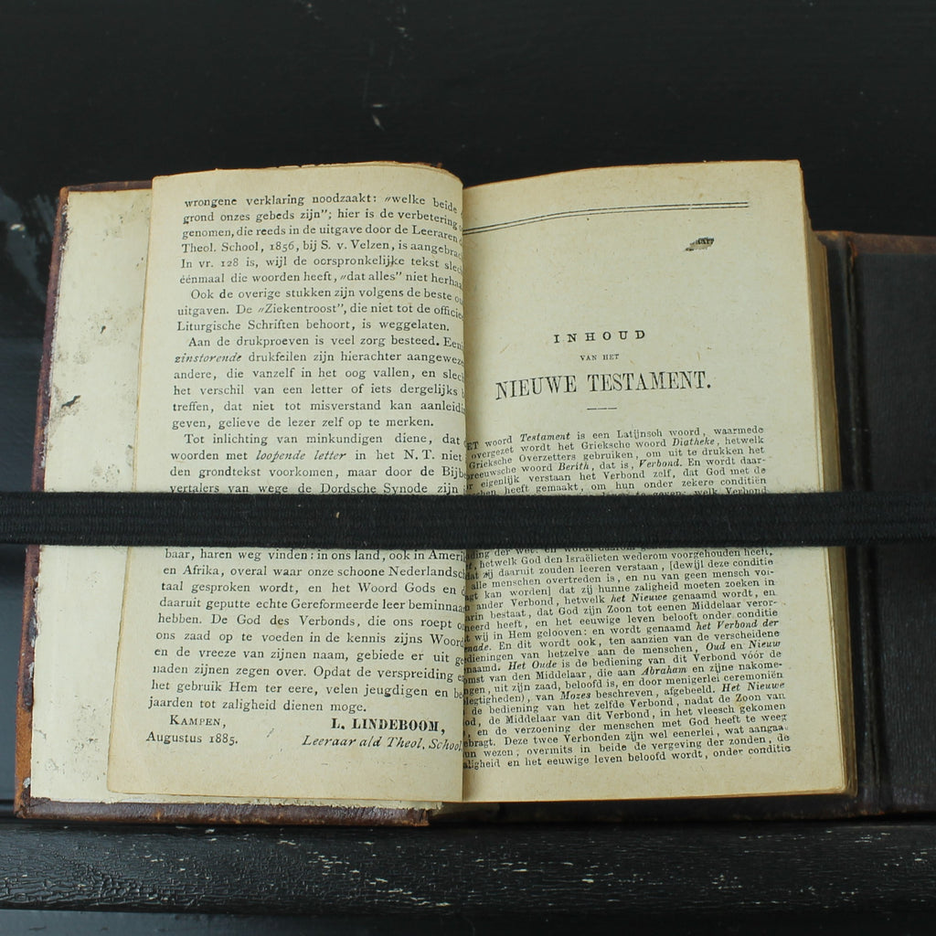 Nieuw Testament (Statenvertaling) - Zakbijbeltje met Sluiting - Haarlem 1885