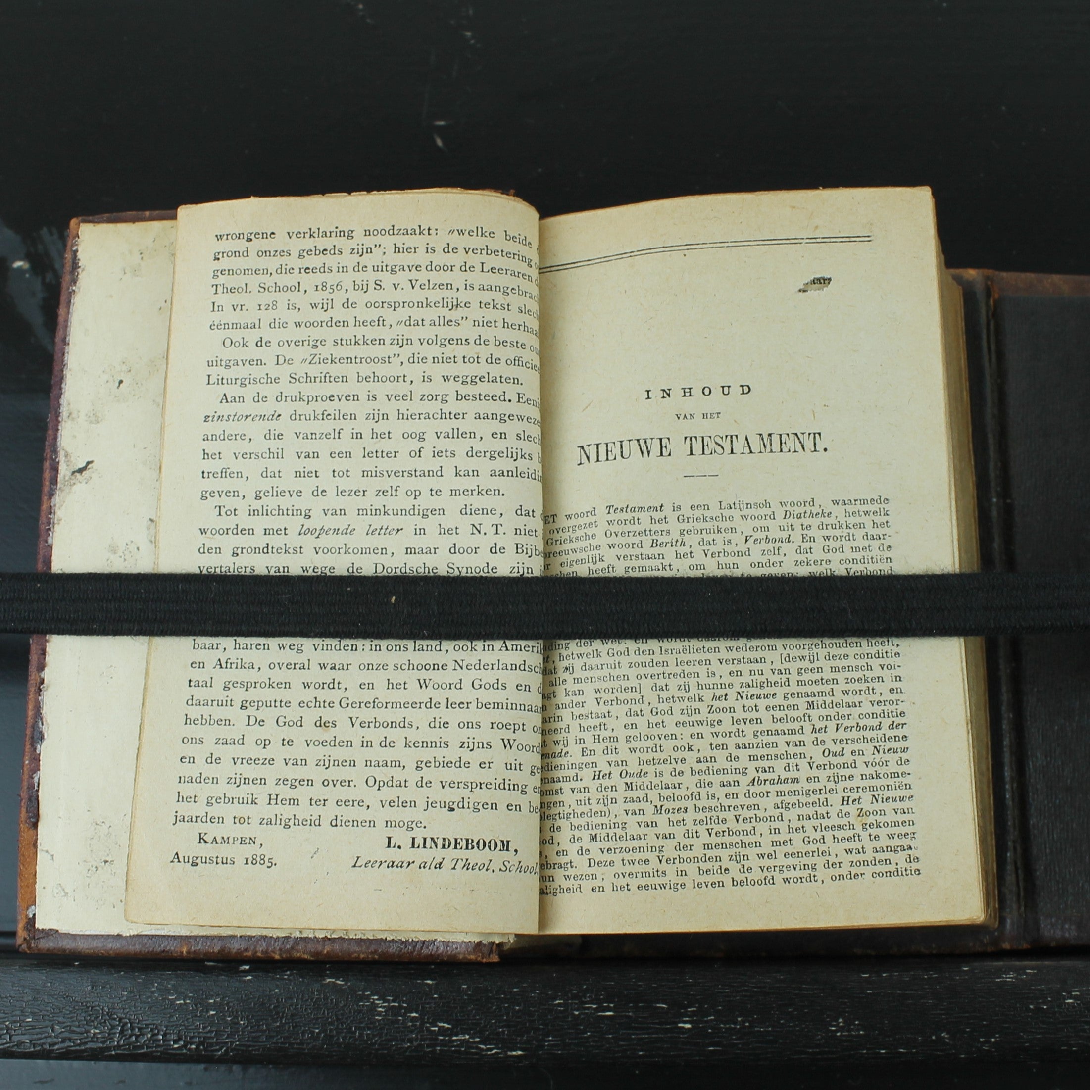 Nieuw Testament (Statenvertaling) - Zakbijbeltje met Sluiting - Haarlem 1885