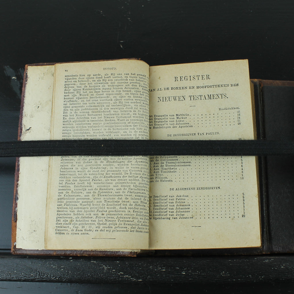 Nieuw Testament (Statenvertaling) - Zakbijbeltje met Sluiting - Haarlem 1885