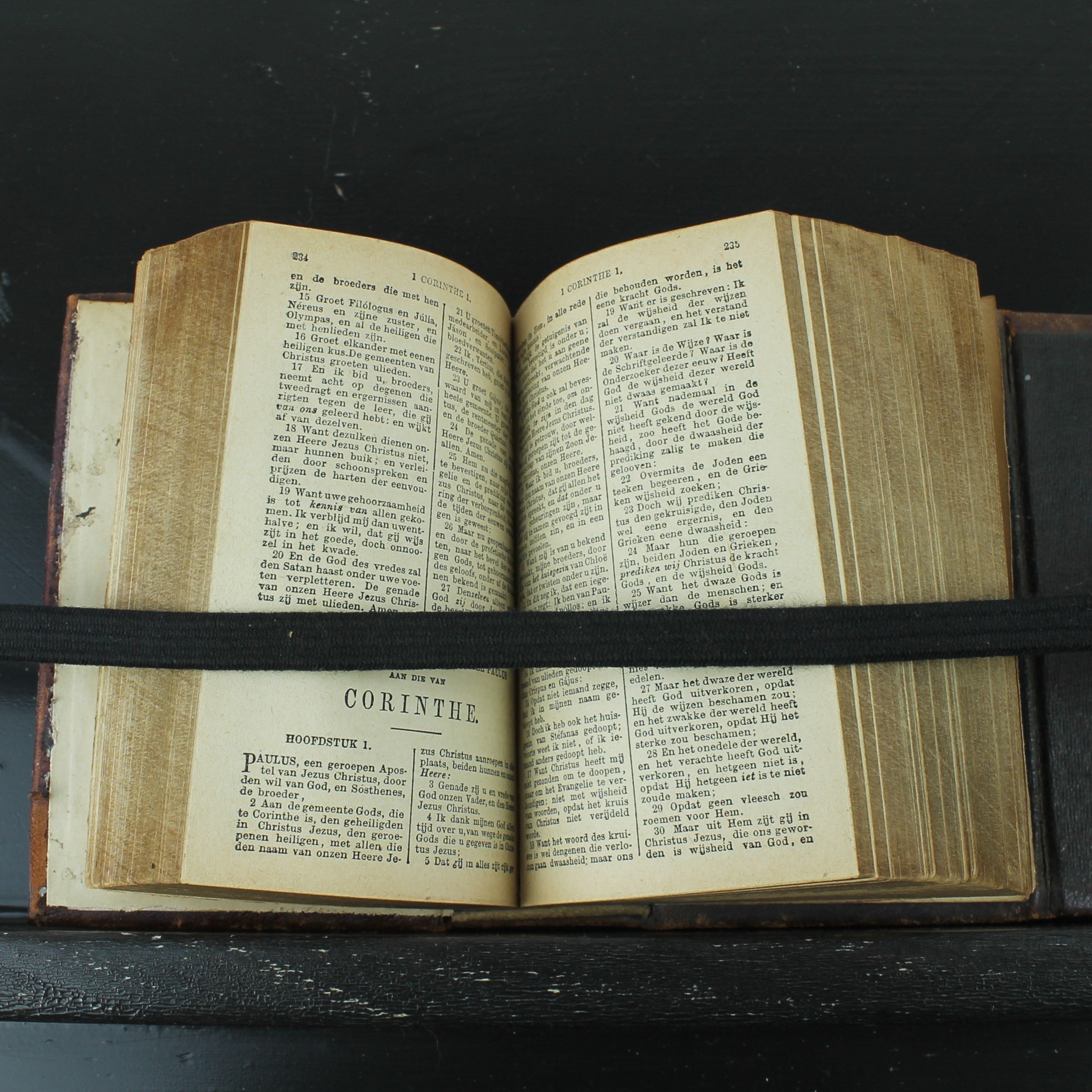 Nieuw Testament (Statenvertaling) - Zakbijbeltje met Sluiting - Haarlem 1885