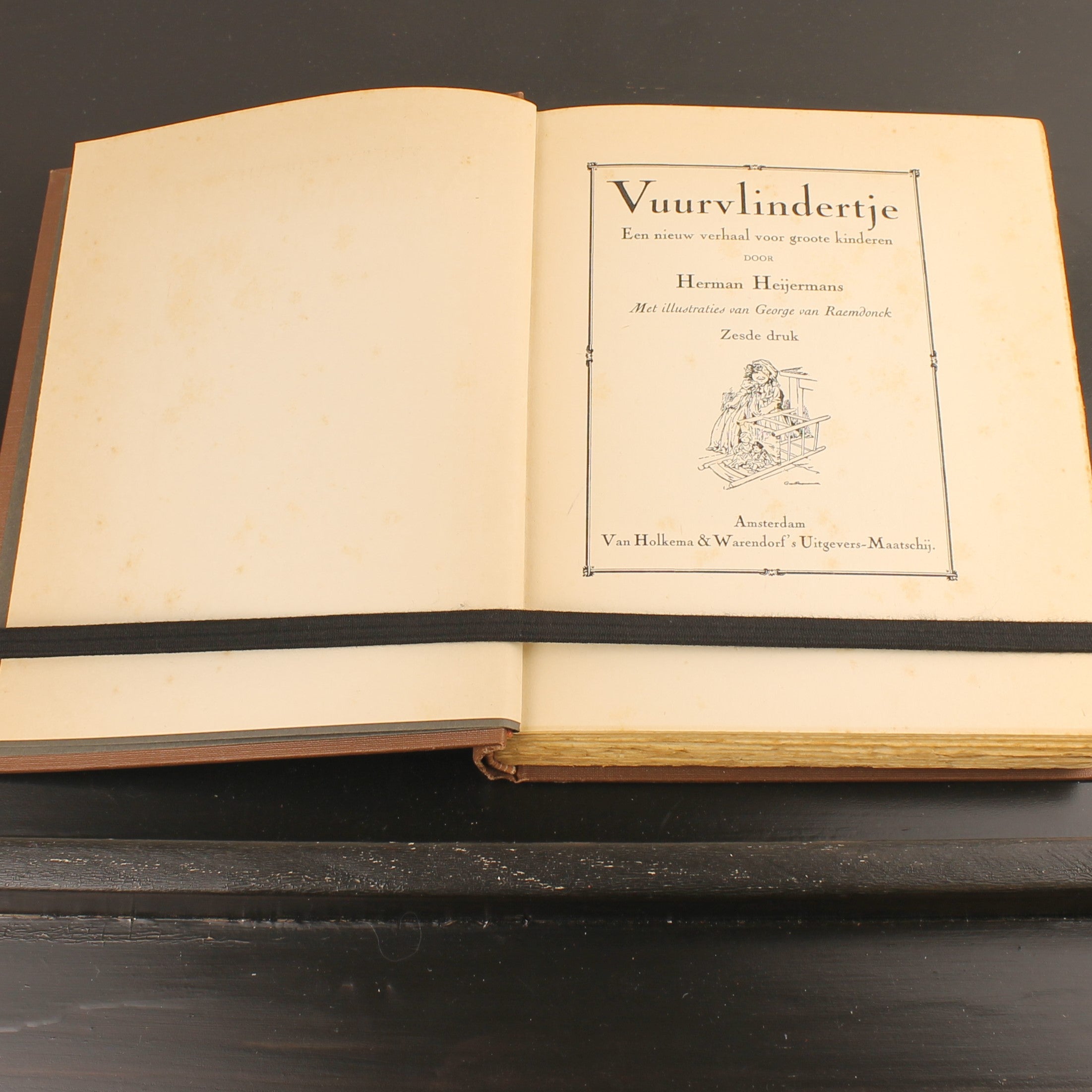 Vuurvlindertje - Herman Heijermans - Geïllustreerd Boek - Van Holkema & Warendorf Amsterdam