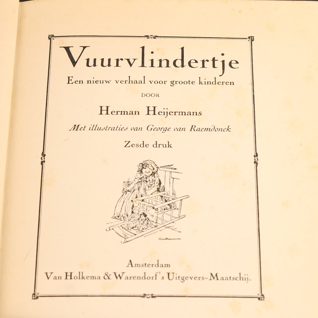 Vuurvlindertje - Herman Heijermans - Geïllustreerd Boek - Van Holkema & Warendorf Amsterdam