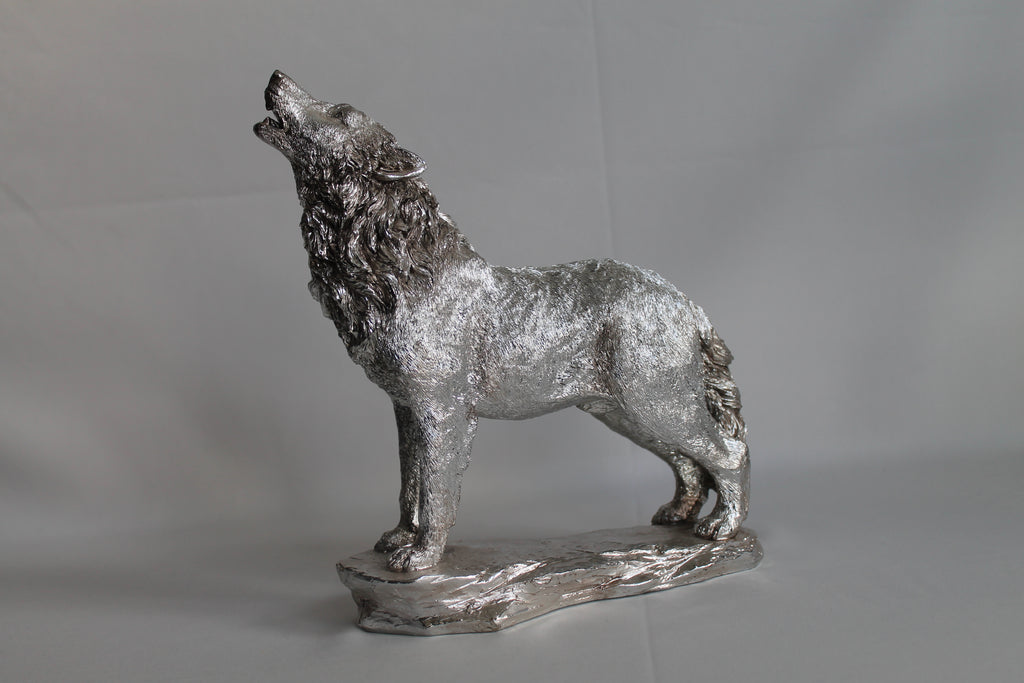 Howling Wolf | Sculpture en métal léger