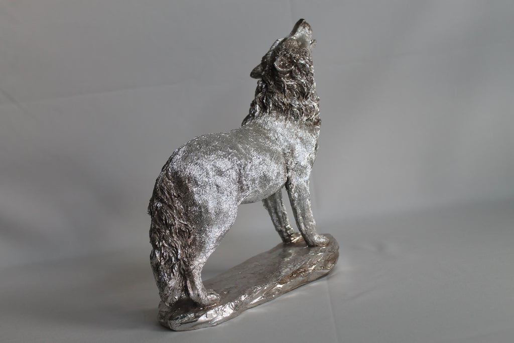 Howling Wolf | Sculpture en métal léger