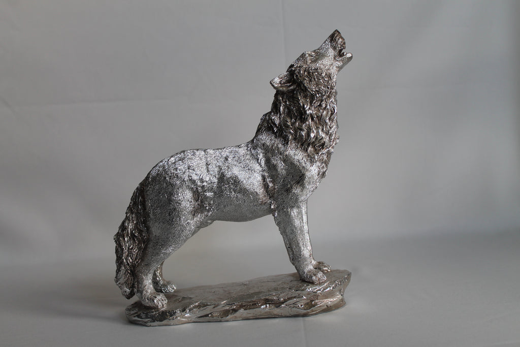 Howling Wolf | Sculpture en métal léger