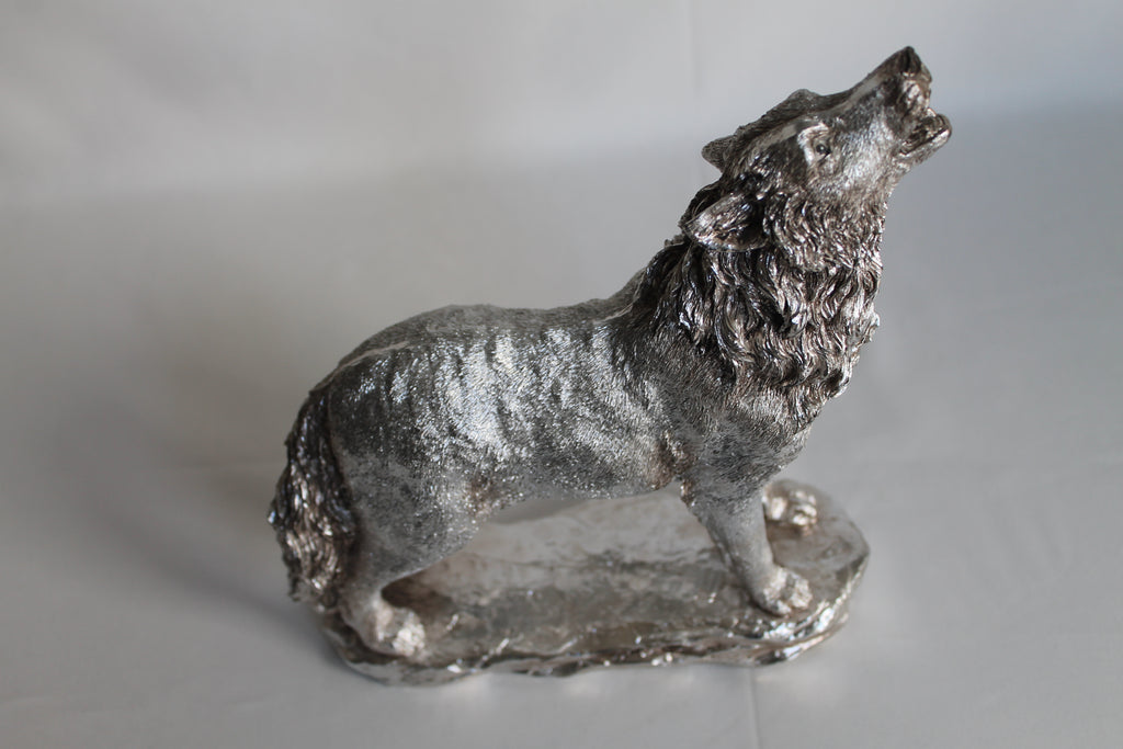 Howling Wolf | Sculpture en métal léger