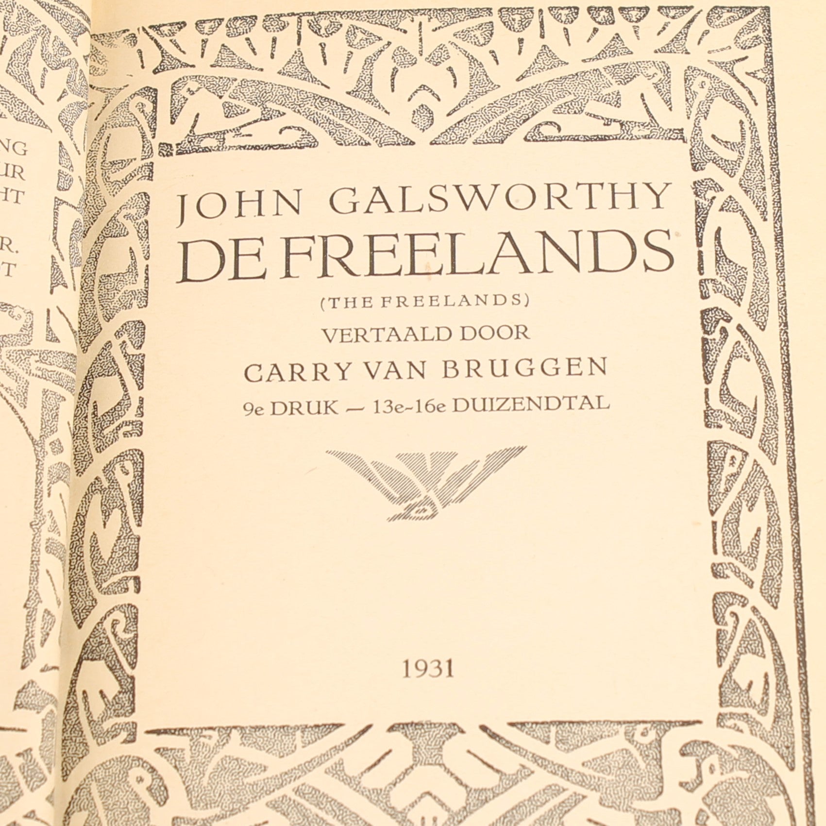 De Freelands – John Galsworthy – Wereldbibliotheek – 1931 – Interbellum Boek