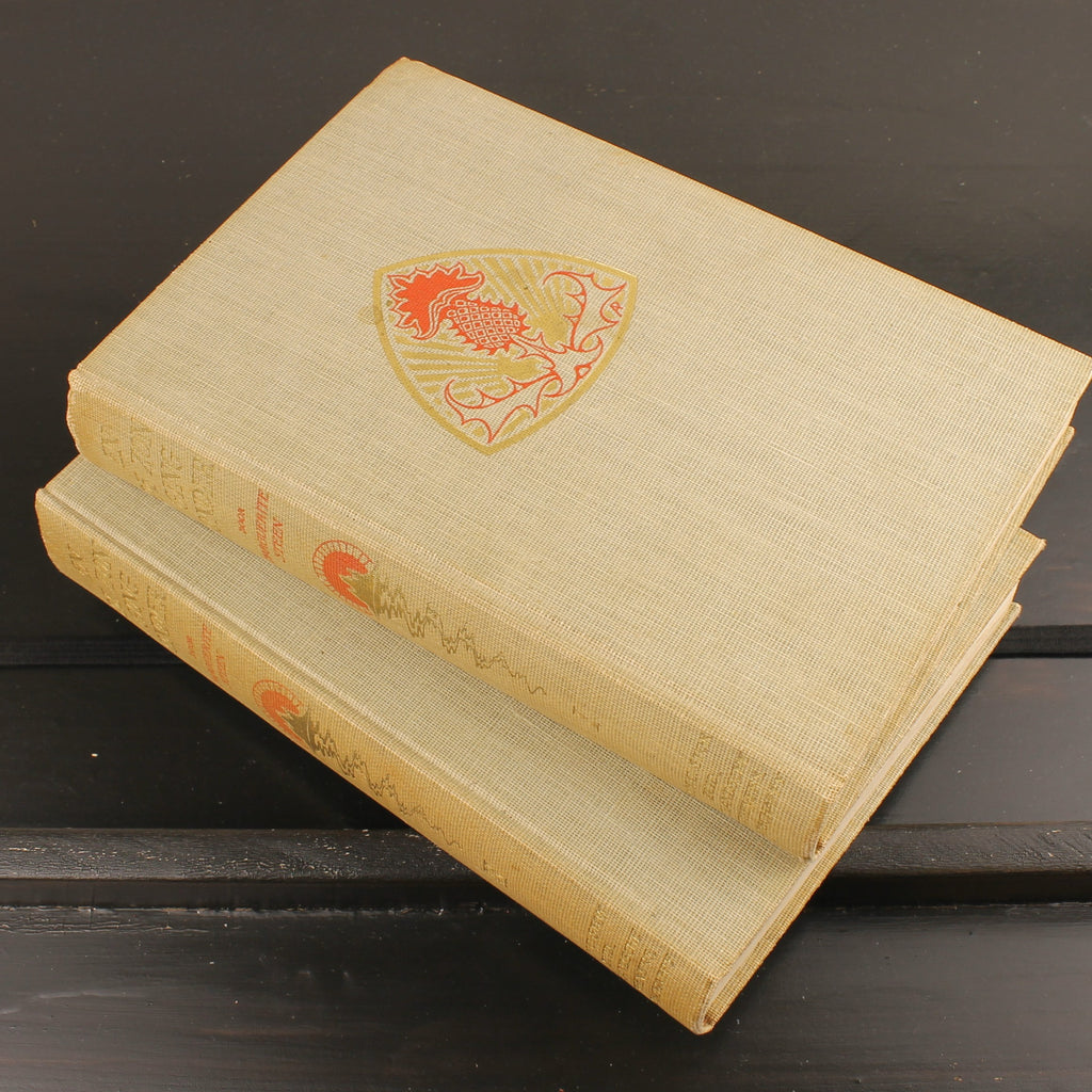 En de Zon Ging Onder (2 Delen) - Marguerite Steen - Boekenset met Illustraties van Anton Pieck - ca. 1930 Den Haag