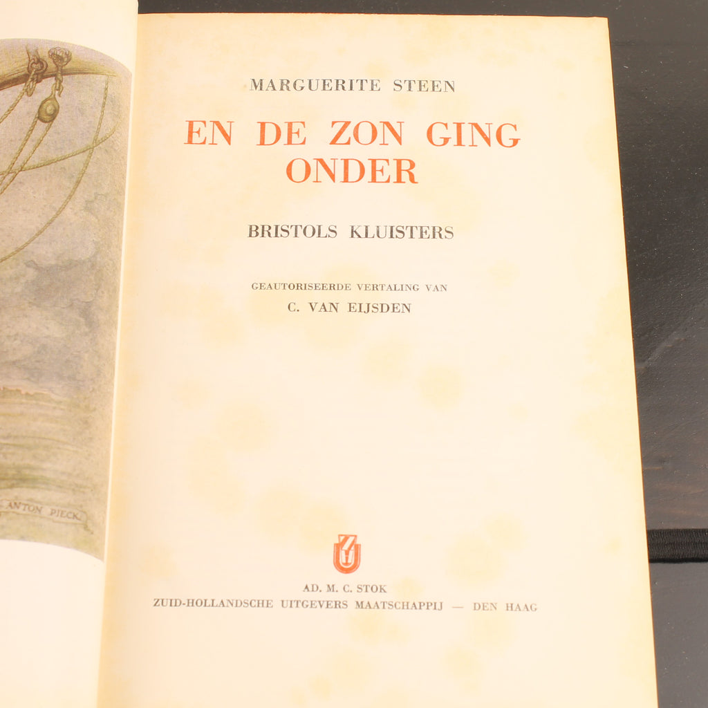 En de Zon Ging Onder (2 Delen) - Marguerite Steen - Boekenset met Illustraties van Anton Pieck - ca. 1930 Den Haag