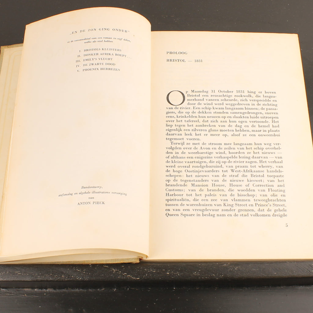 En de Zon Ging Onder (2 Delen) - Marguerite Steen - Boekenset met Illustraties van Anton Pieck - ca. 1930 Den Haag