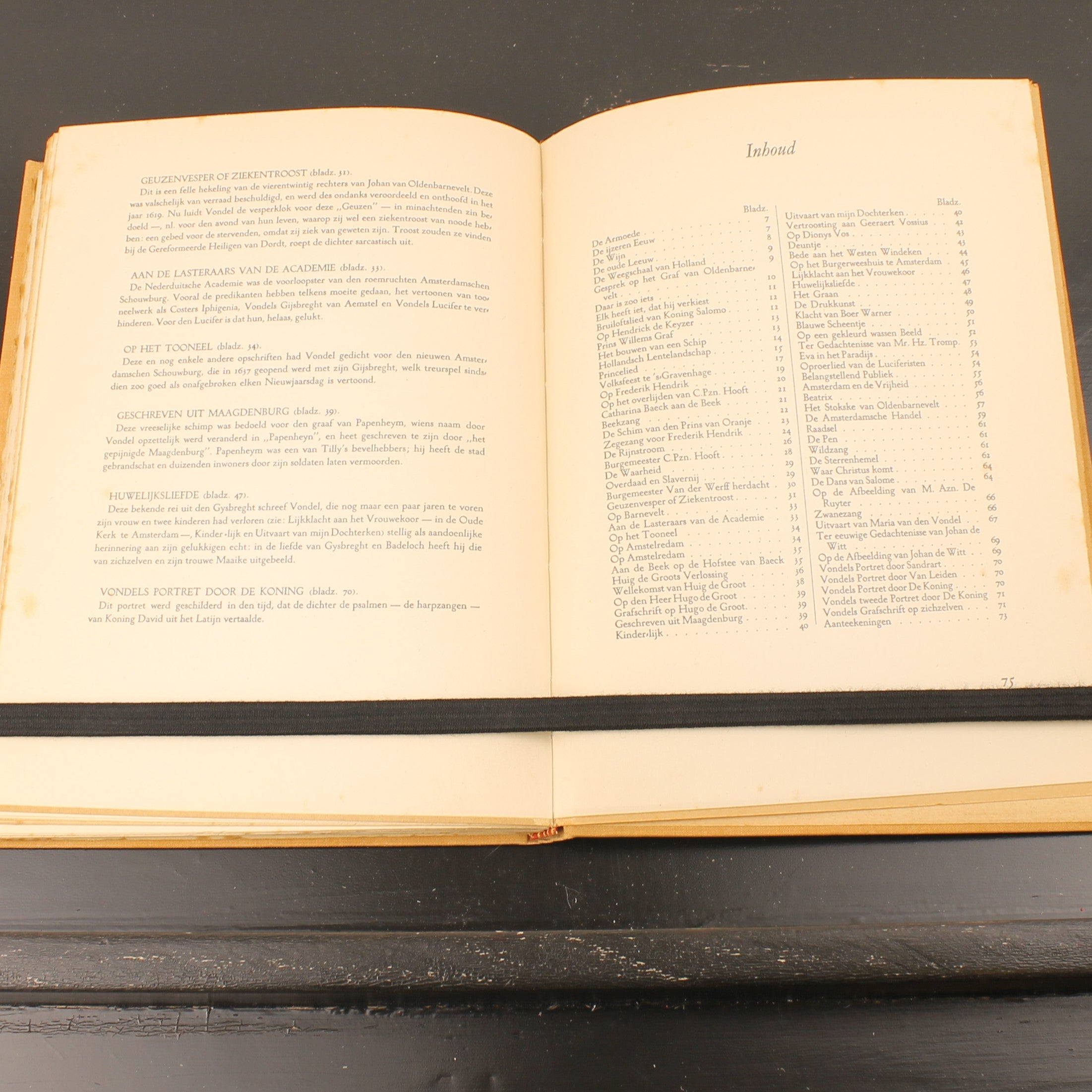 Joost van den Vondel – In zijn Lof, Klacht, Toorn, Scherts en Schimp - Wereldbibliotheek Amsterdam 1937