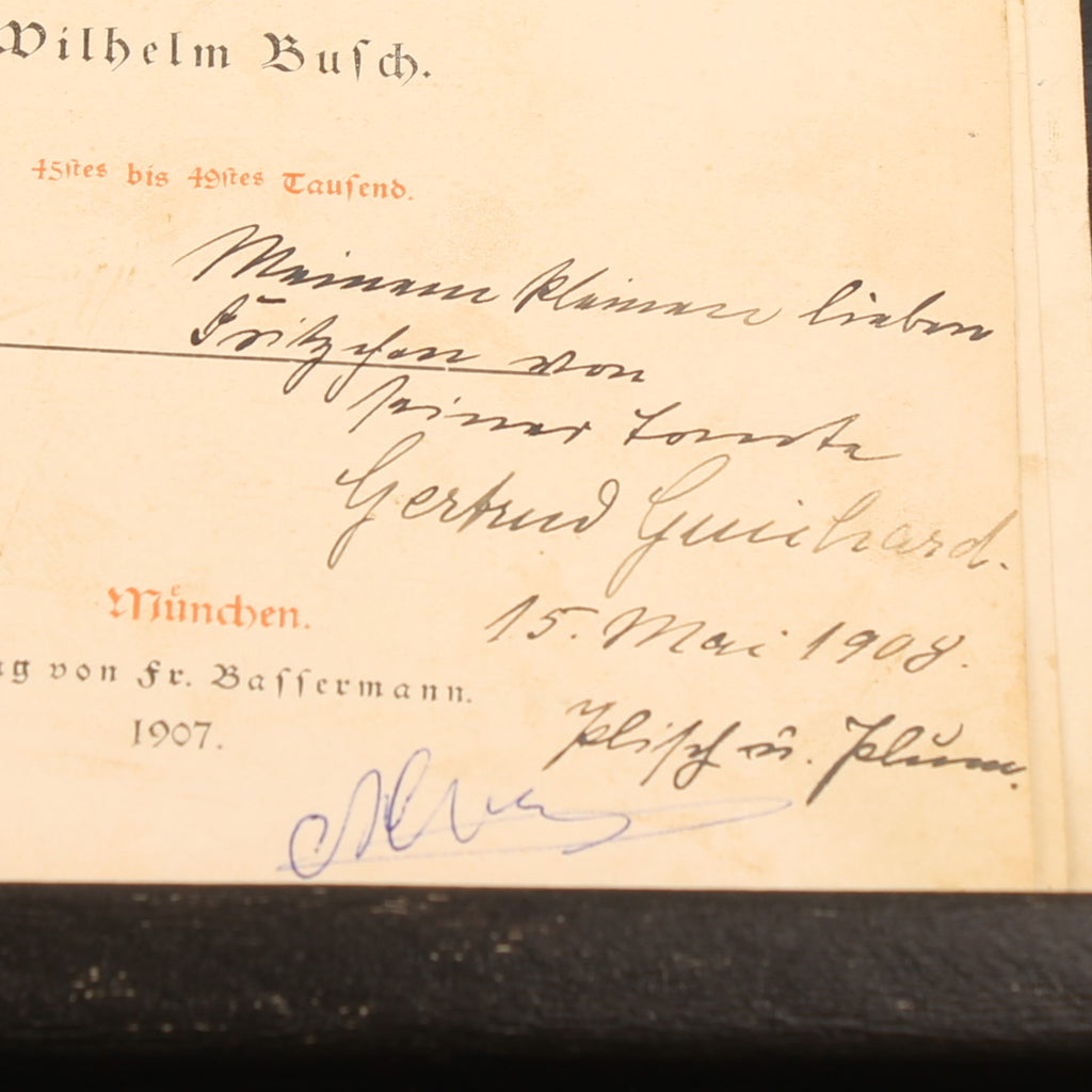 Plisch und Plum - Wilhelm Busch - Antiek Geïllustreerd Kinderboek - München 1907