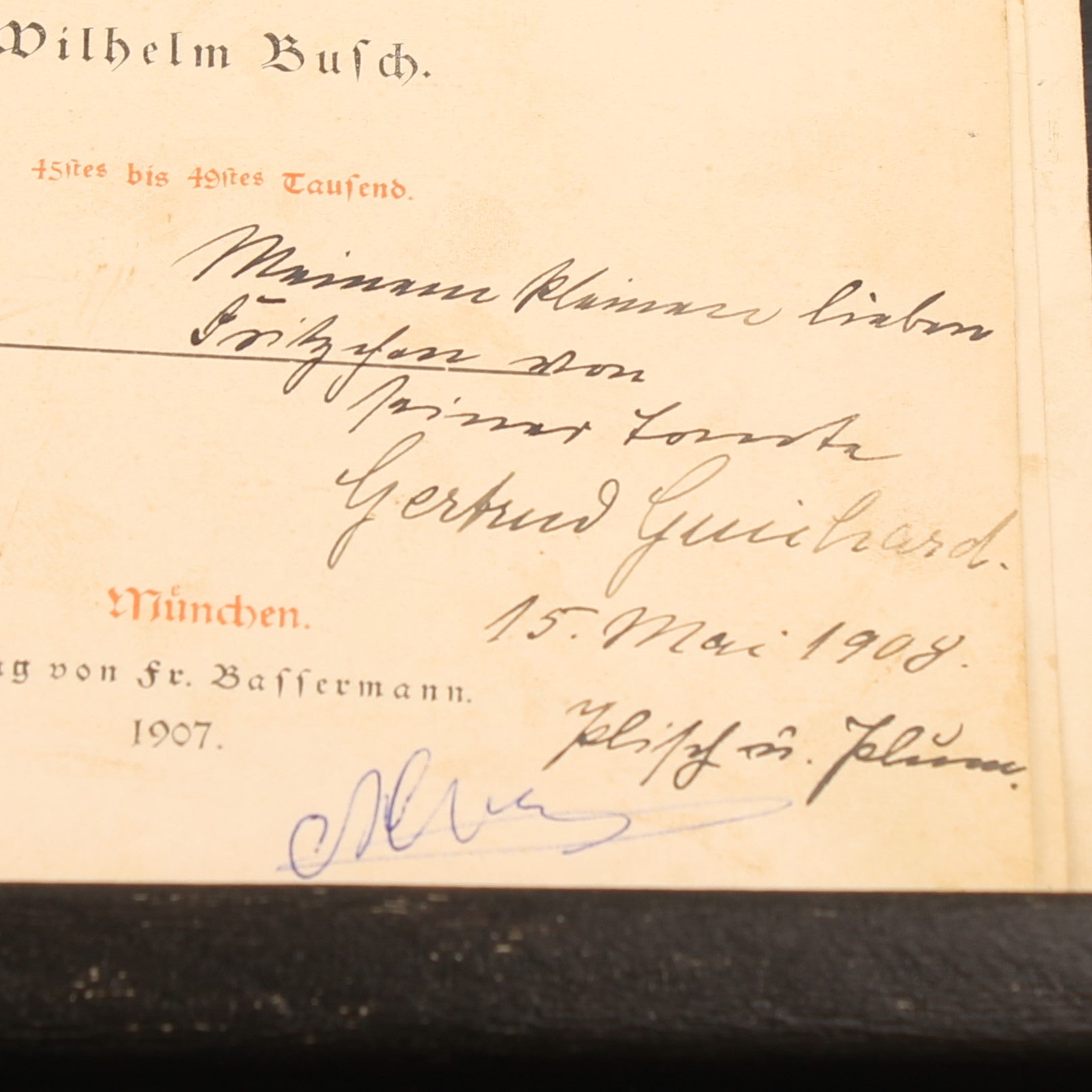 Plisch und Plum - Wilhelm Busch - Antiek Geïllustreerd Kinderboek - München 1907