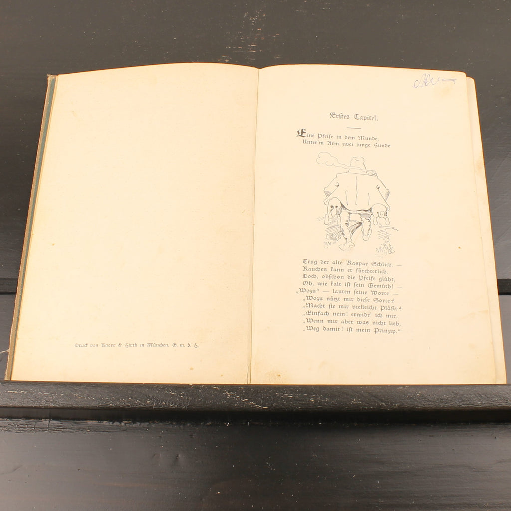 Plisch und Plum - Wilhelm Busch - Antiek Geïllustreerd Kinderboek - München 1907