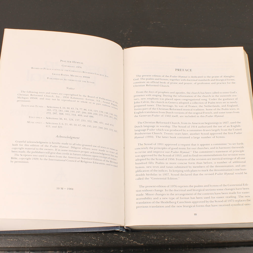 Psalter Hymnal 1976 (1984 Druk) - Christian Reformed Church - Hardcover - Grand Rapids, Michigan